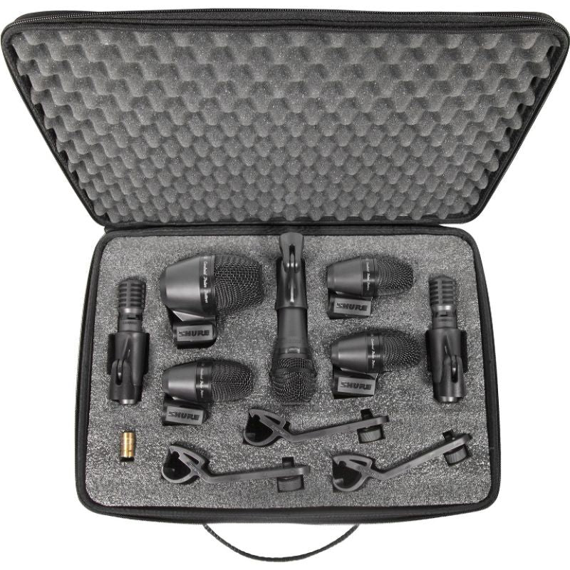 SHURE PGADRUMKIT7 KIT DE BATERIA DE 7 MICROFONOS – c&celectronica