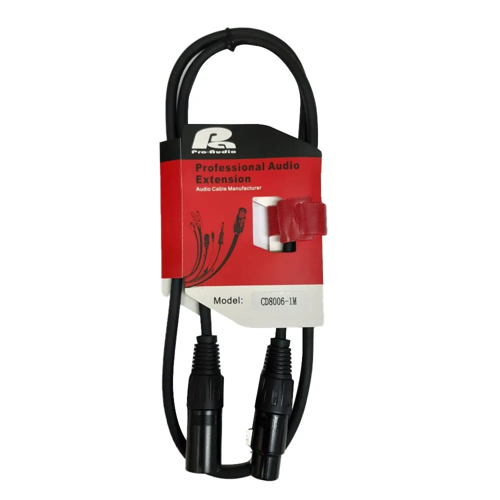 PRO AUDIO CD8006-1M CABLE XLR PARA AUDIO PROFESIONAL DE 1MT