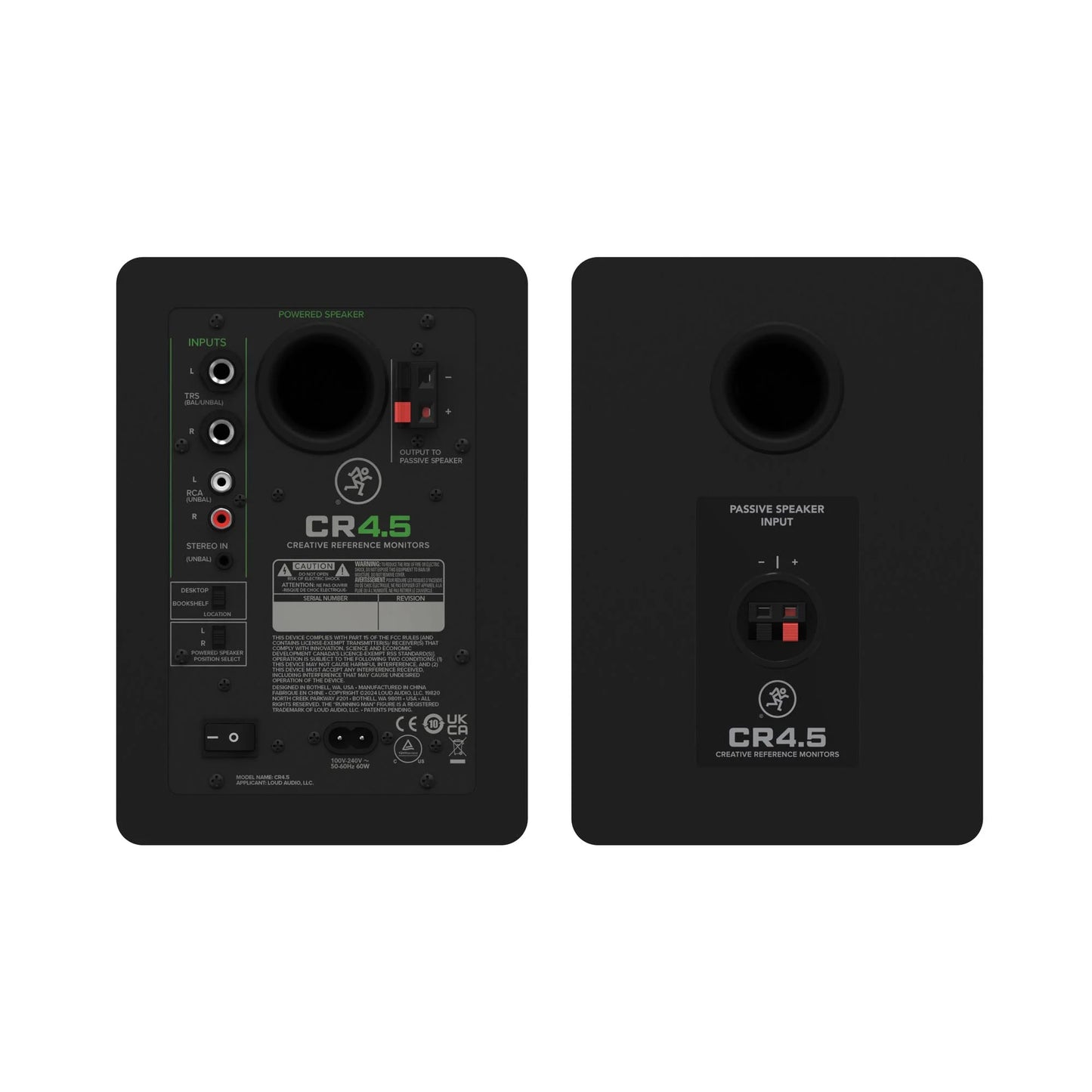 MACKIE CR4.5 JUEGO MONITORES DE ESTUDIO 4.5''