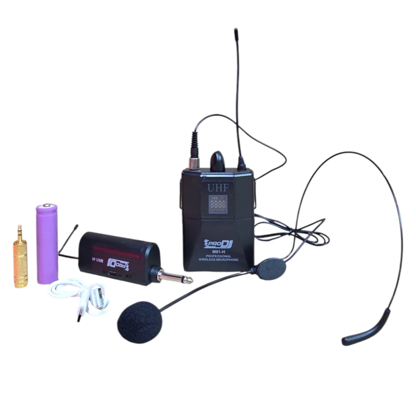 PRO DJ M61H MICROFONO DE DIADEMA INALAMBRICO RECARGABLE