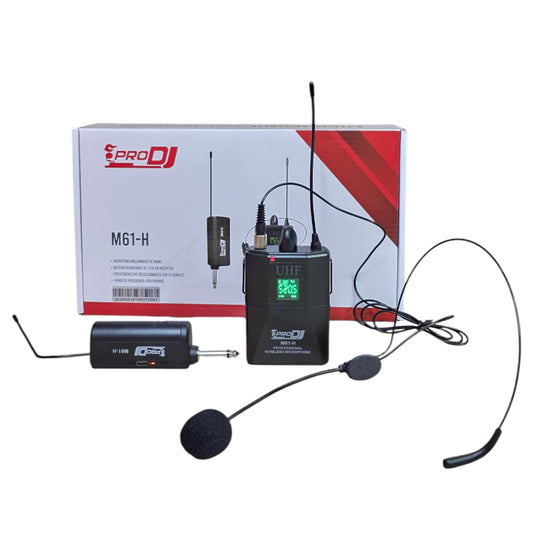 PRO DJ M61H MICROFONO DE DIADEMA INALAMBRICO RECARGABLE