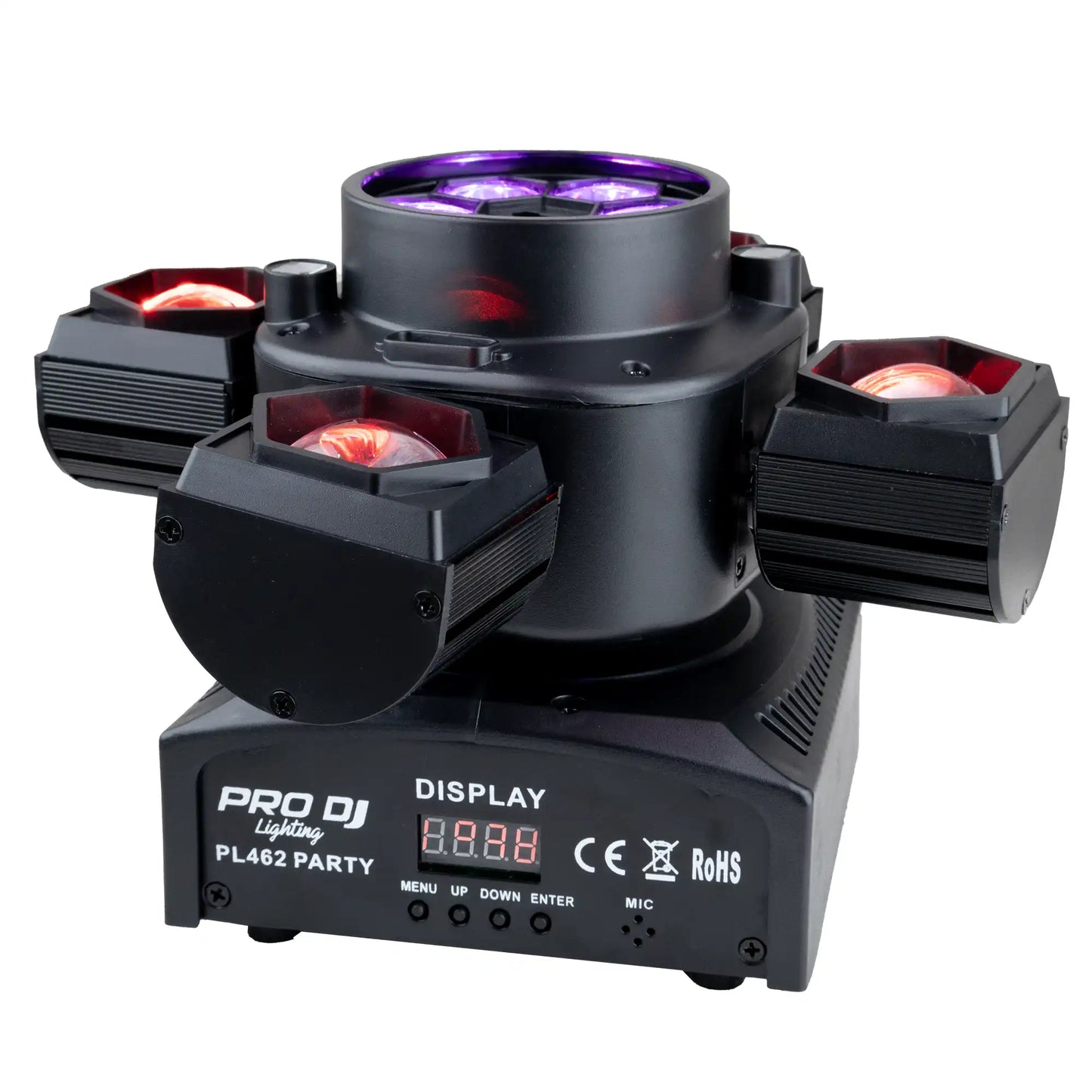 PRO DJ LIGHTING PL462 PARTY CABEZA MOVIL 4 EN 1