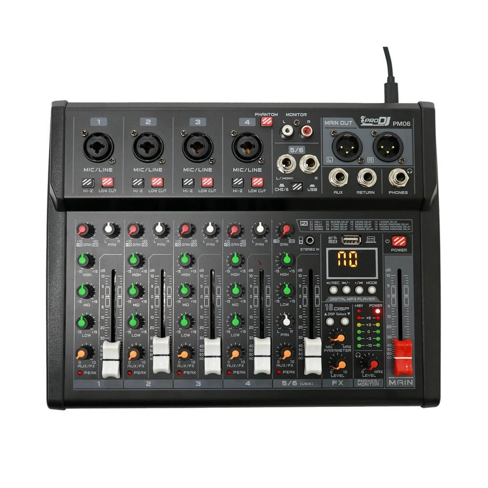 PRO DJ PM06 CONSOLA ANALOGA