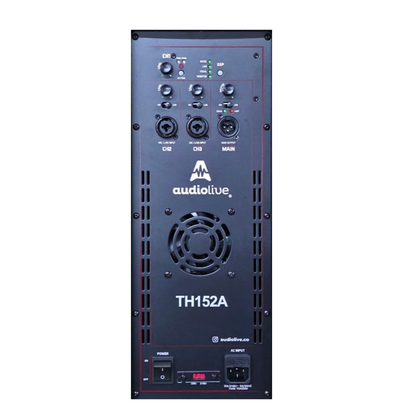 AUDIOLIVE TH152A CABINA ACTIVA BI-AMPLIFICADA DE 15''