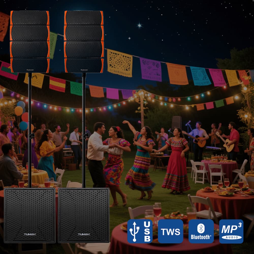 TUMAN TU2284CO SISTEMA DE SONIDO 2.2 CANALES DE ALTA POTENCIA CON BLUETOTH-DSP Y BAJO DE 12''