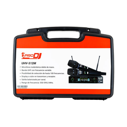 PRO DJ UHV512M MICROFONO INALAMBRICO DOBLE