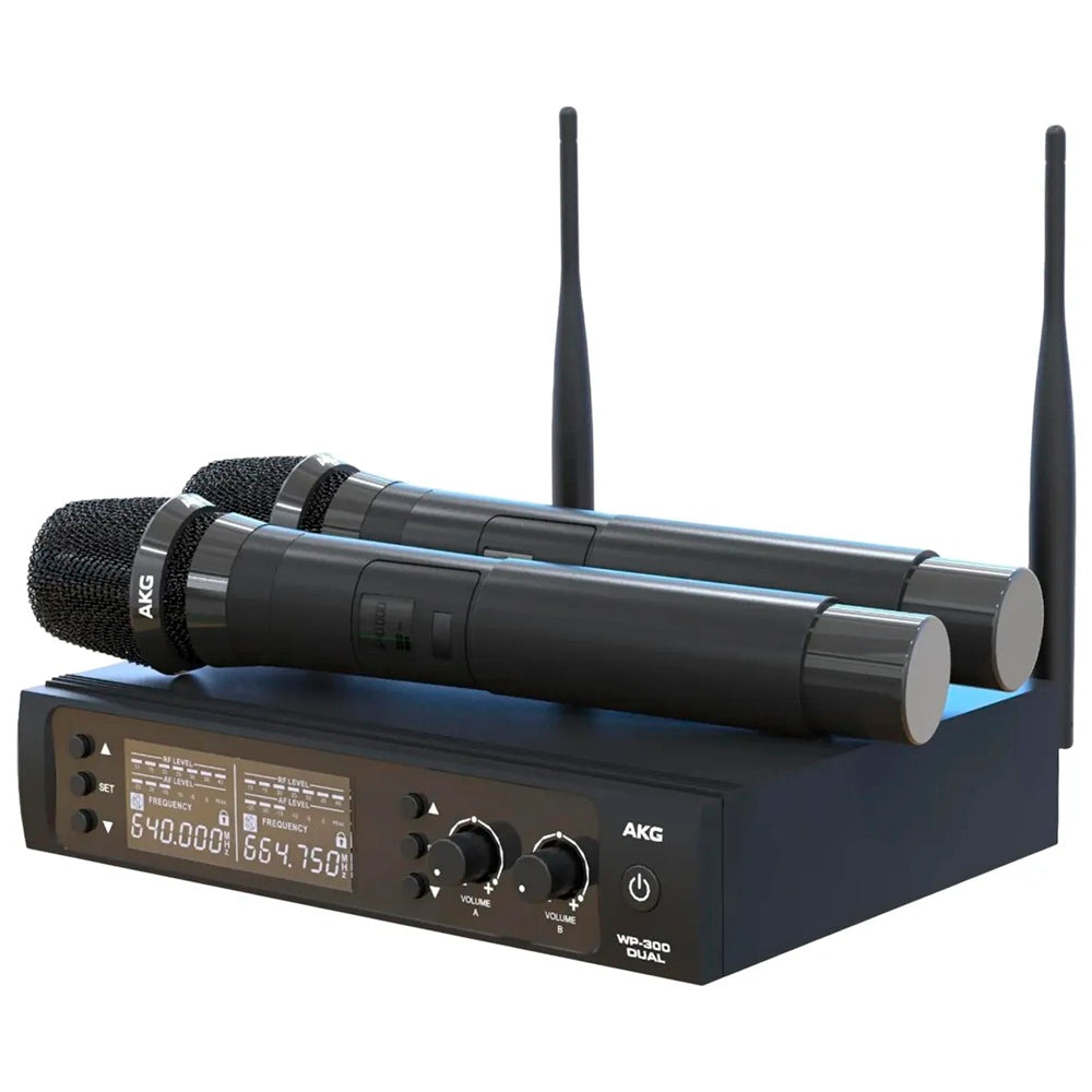 AKG WP-300 DUAL MICROFONO DOBLE DE MANO INALAMBRICO