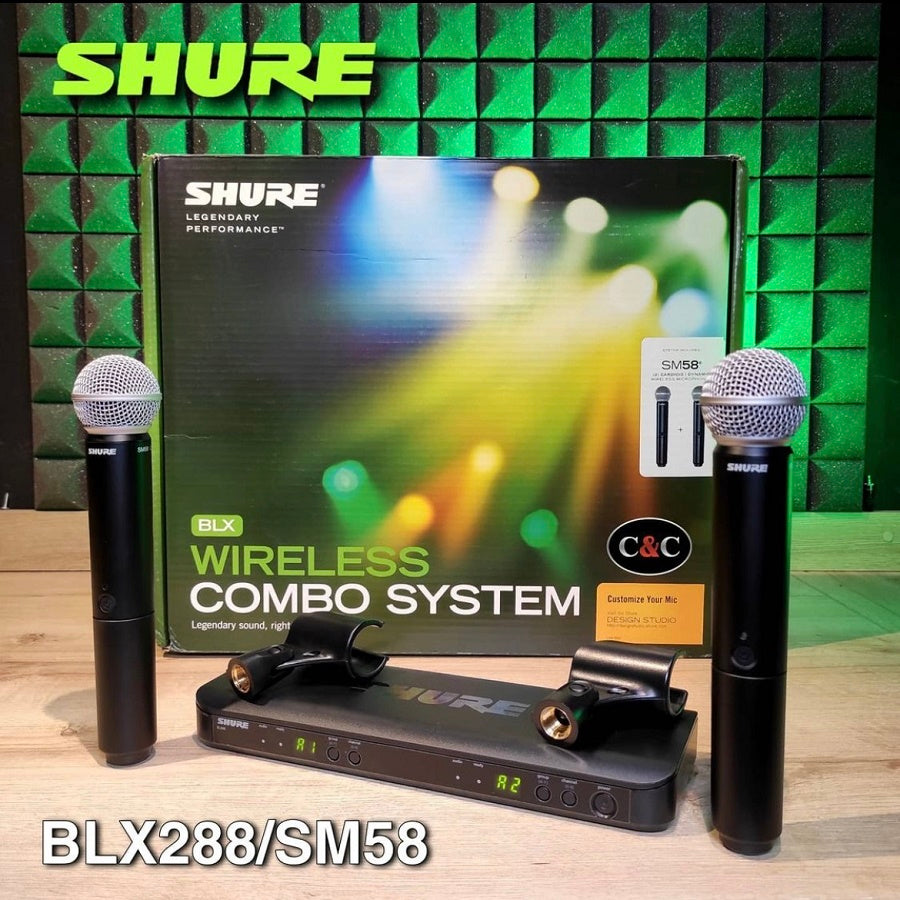 SHURE BLX288/SM58 MICROFONO DOBLE INALAMBRICO
