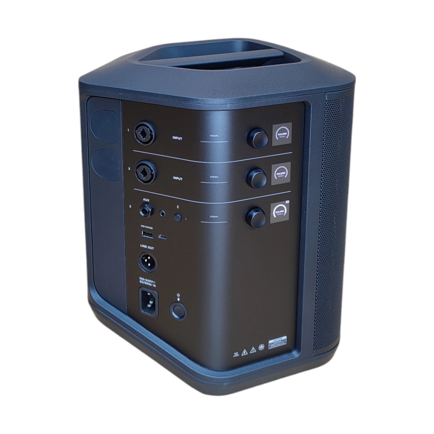 Panel de conexiones traseras de la bocina Bose S1 Pro Plus Bluetooth