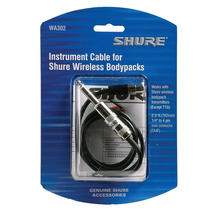 SHURE WA302 CABLE DE INSTRUMENTO