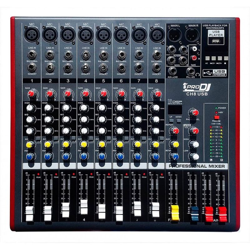 PRO DJ CH8USB CONSOLA ANALOGA