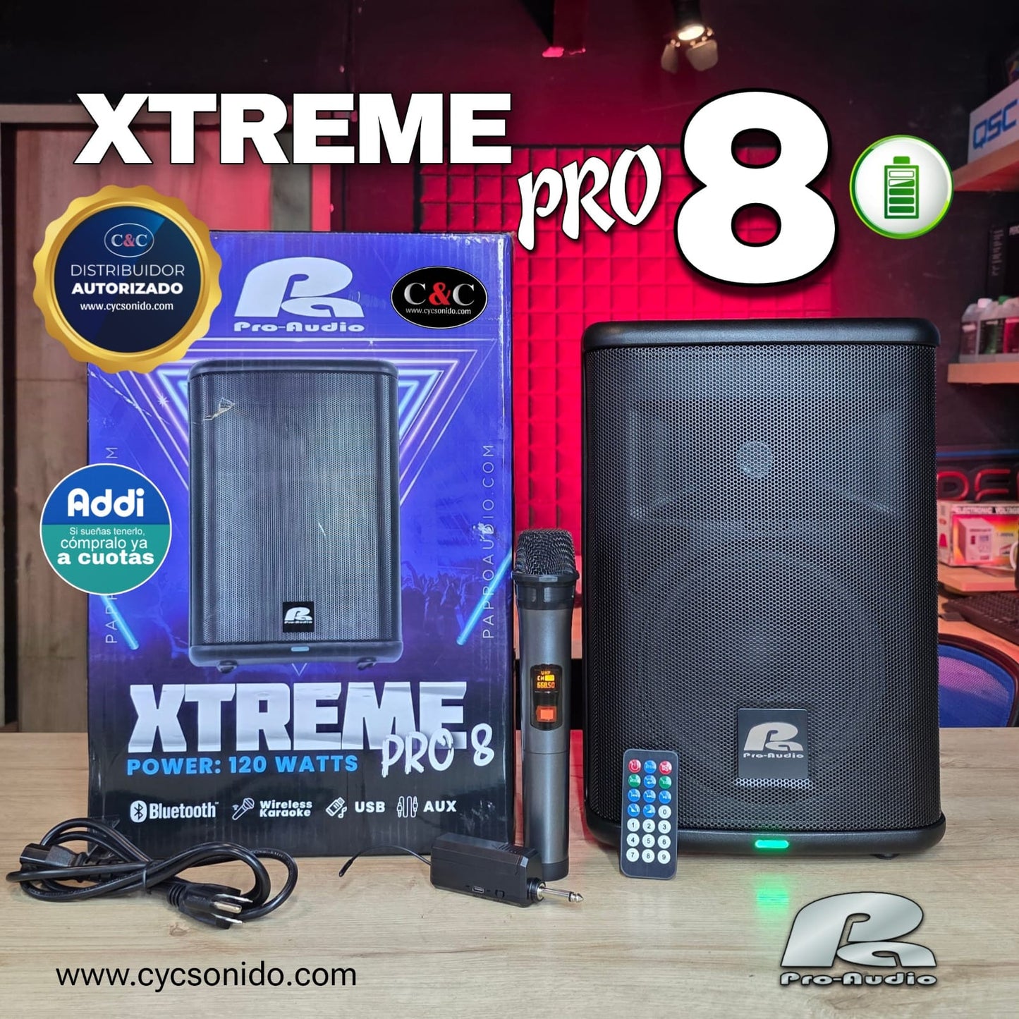 PRO AUDIO XTREME PRO 8 PARLANTE PORTABLE