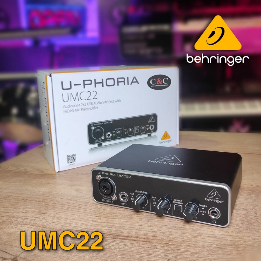 BEHRINGER UMC22 INTERFAZ DE AUDIO