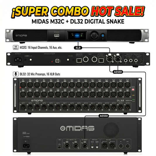 MIDAS COMBO M32C + DL32 DIGITAL SNAKE