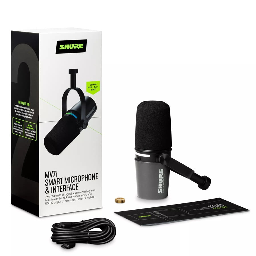 SHURE MV7I MICROFONO CON INTERFAZ