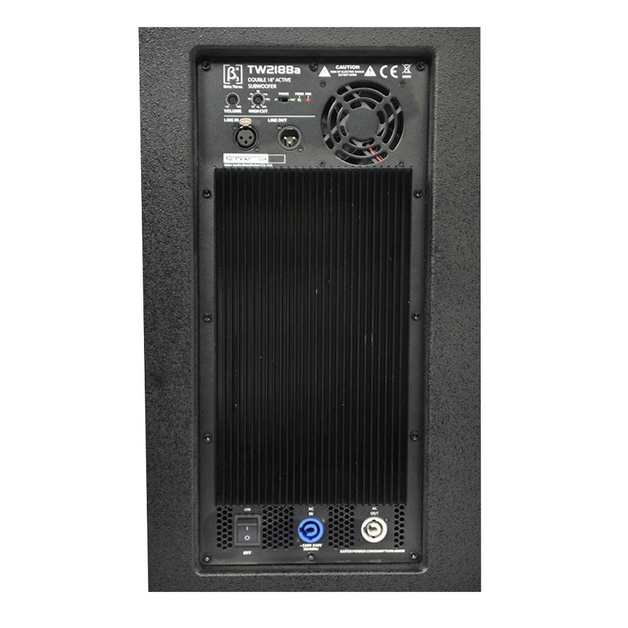 BETA 3 TW218BA BAJO ACTIVO DOBLE DE 18 PULGADAS