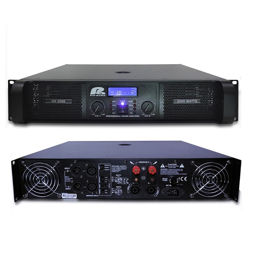 PA PRO-AUDIO GX2000 AMPLIFICADOR DE 2000W 2CH