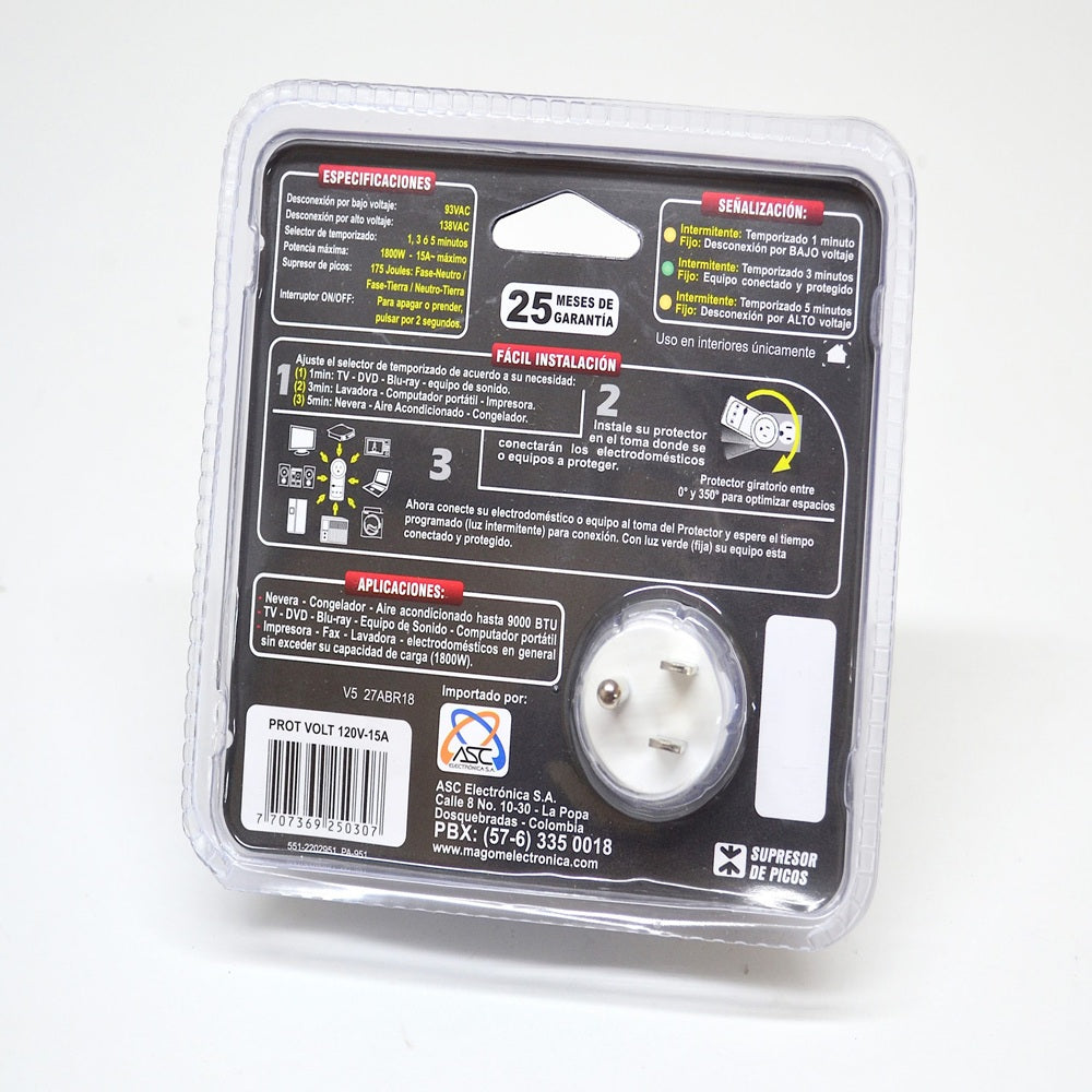 MAGOM SMART-VOLT PROTECTOR DE VOLTAJE 12OV 15A