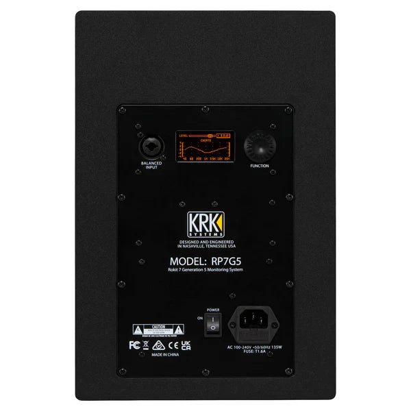 KRK ROKIT7 RP7G5 5TA GENERACION JUEGO DE MONITORES DE ESTUDIO DE 7 PULGADAS