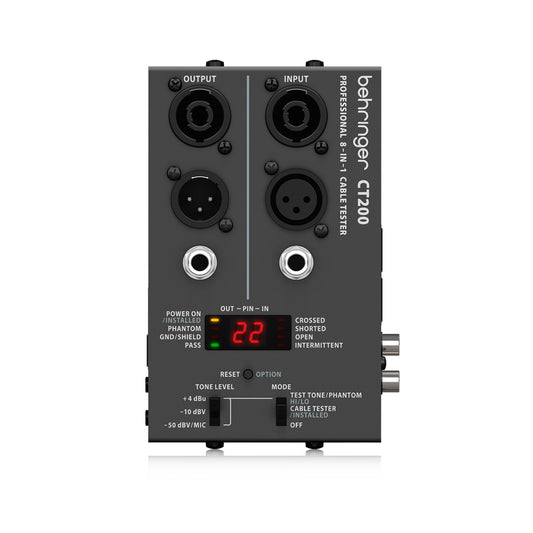 BEHRINGER CT200 PROBADOR DE CABLES 8 EN 1 CON GENERADOR DE TONOS