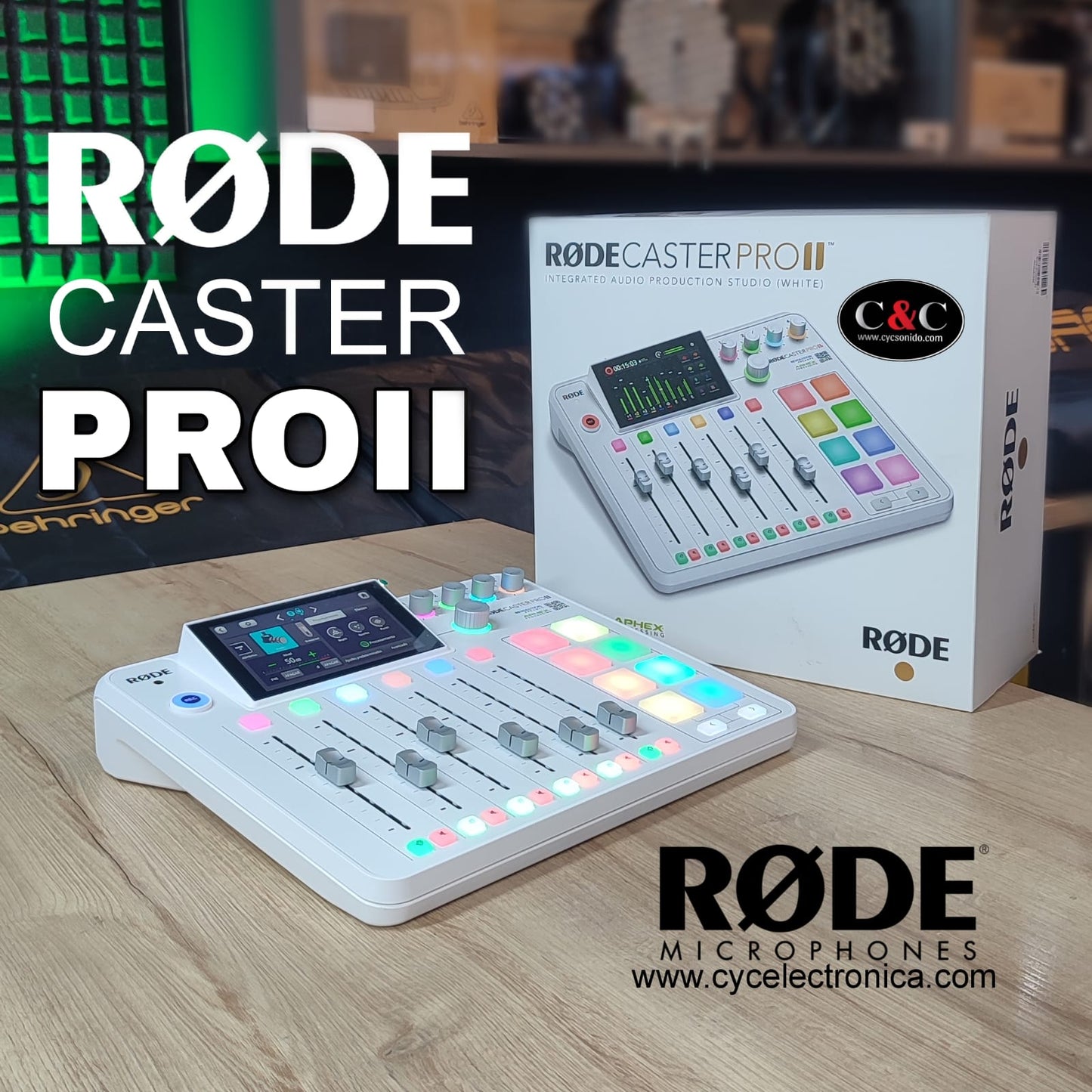 RODE RODECASTER PRO II BLANCA CONSOLA PARA STREAMING