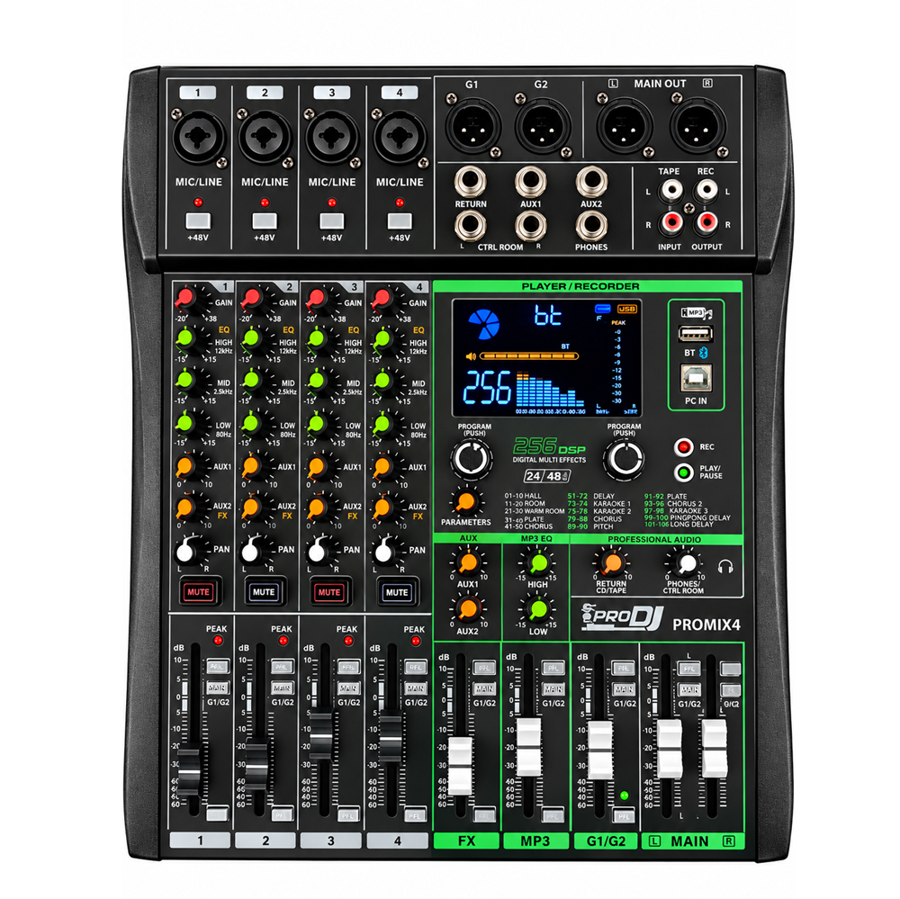 PRO DJ PROMIX4 CONSOLA ANALOGA DE 4 CANALES