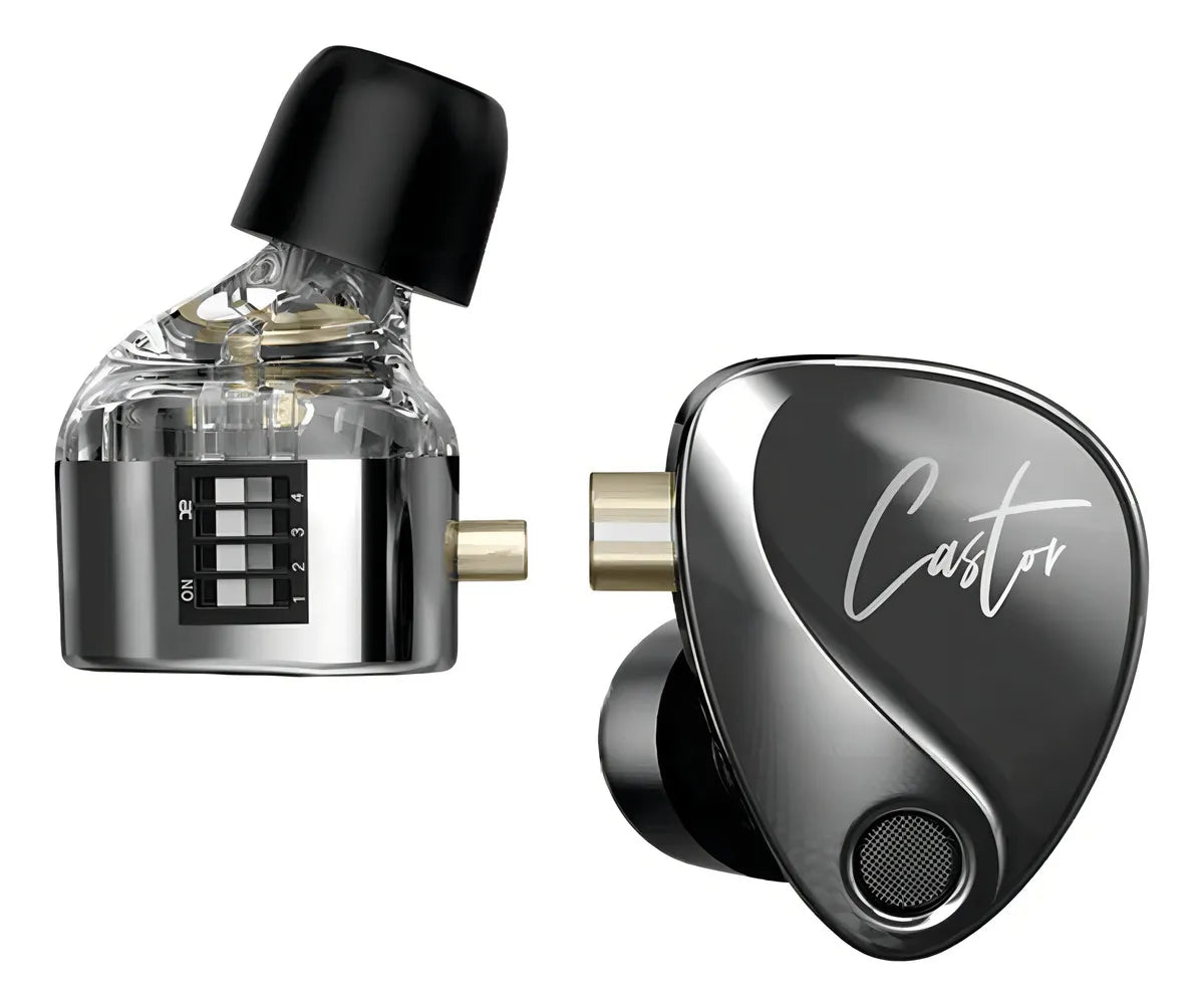 KZ CASTOR BASS NEGRO-PLATEADO AUDIFONOS DE MONITOREO