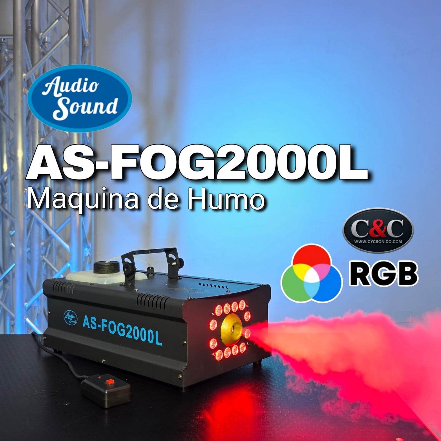 AUDIOSOUND AS-FOG2000L MAQUINA DE HUMO DE 2000W
