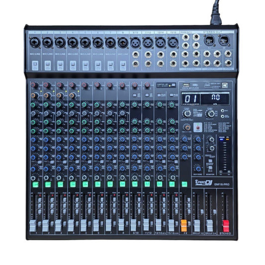 PRO DJ GM16-PRO CONSOLA DE 16 CANALES CON INTERFAZ