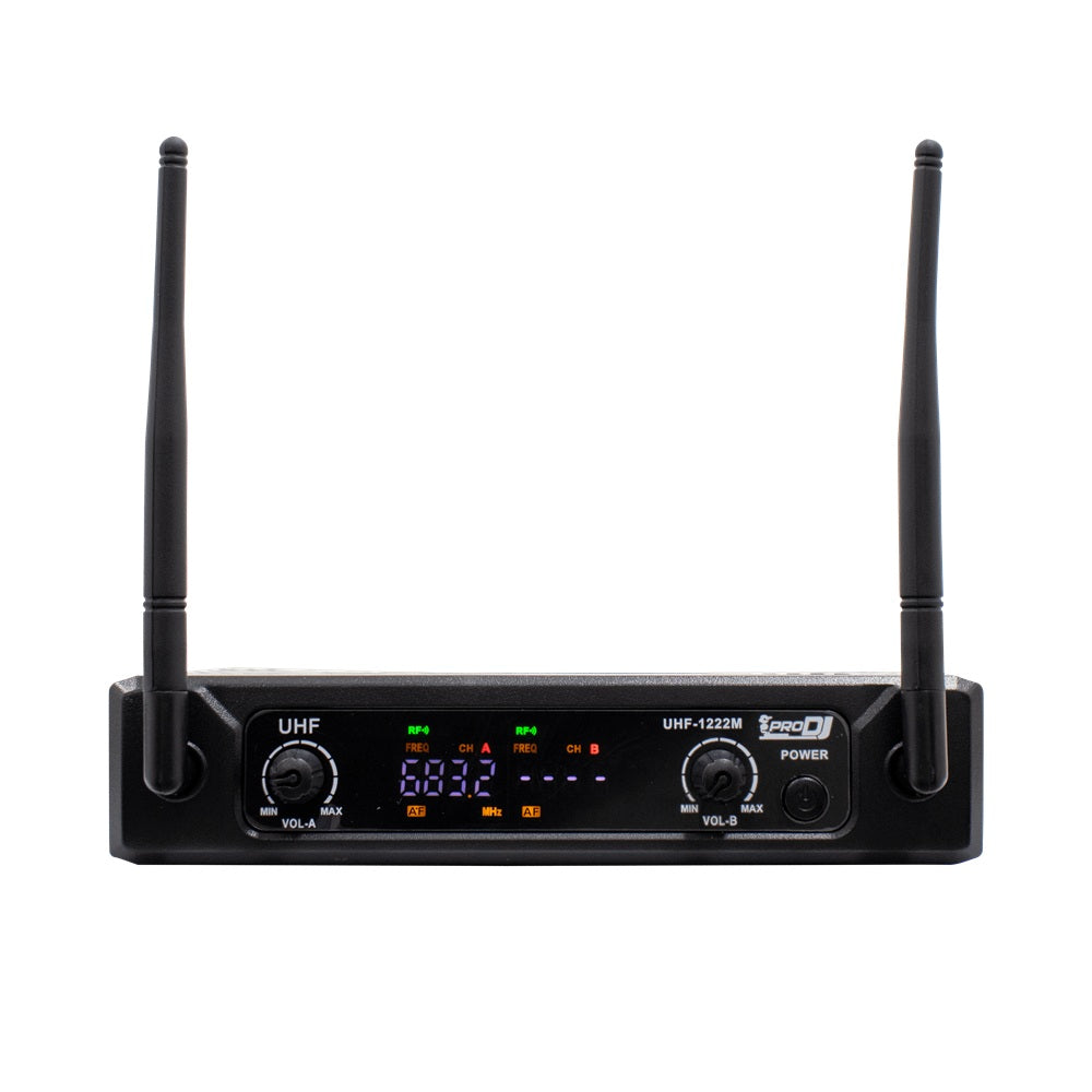 PRO DJ UHF-1222M MICROFONO DOBLE INALAMBRICO