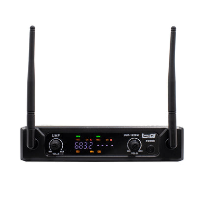 PRO DJ UHF-1222M MICROFONO DOBLE INALAMBRICO
