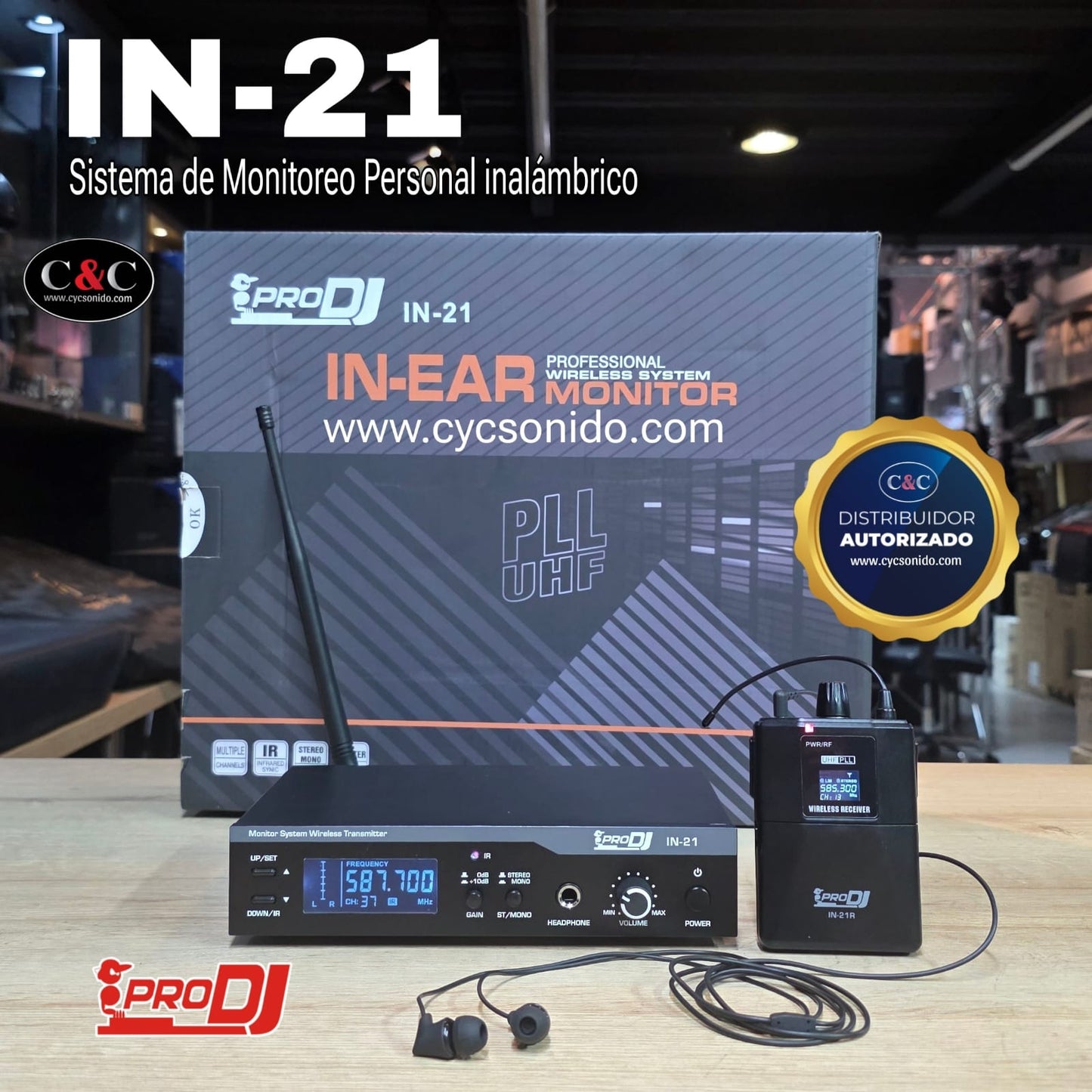 PRO DJ IN21 SISTEMA DE MONITOREO INALAMBRICO