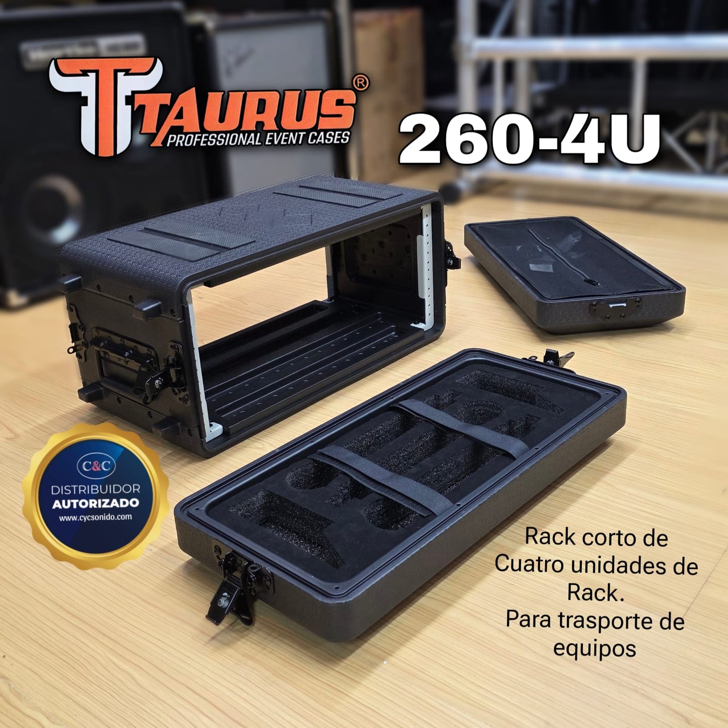 TAURUS 260-4U CASE RACK 4 CUERPOS