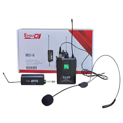 PRO DJ M61H MICROFONO DE DIADEMA INALAMBRICO RECARGABLE