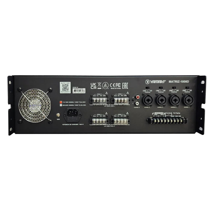YAMAKI MATRIZ1000D MEZCLADOR AMPLIFICADOR 4 ZONAS 1000 W