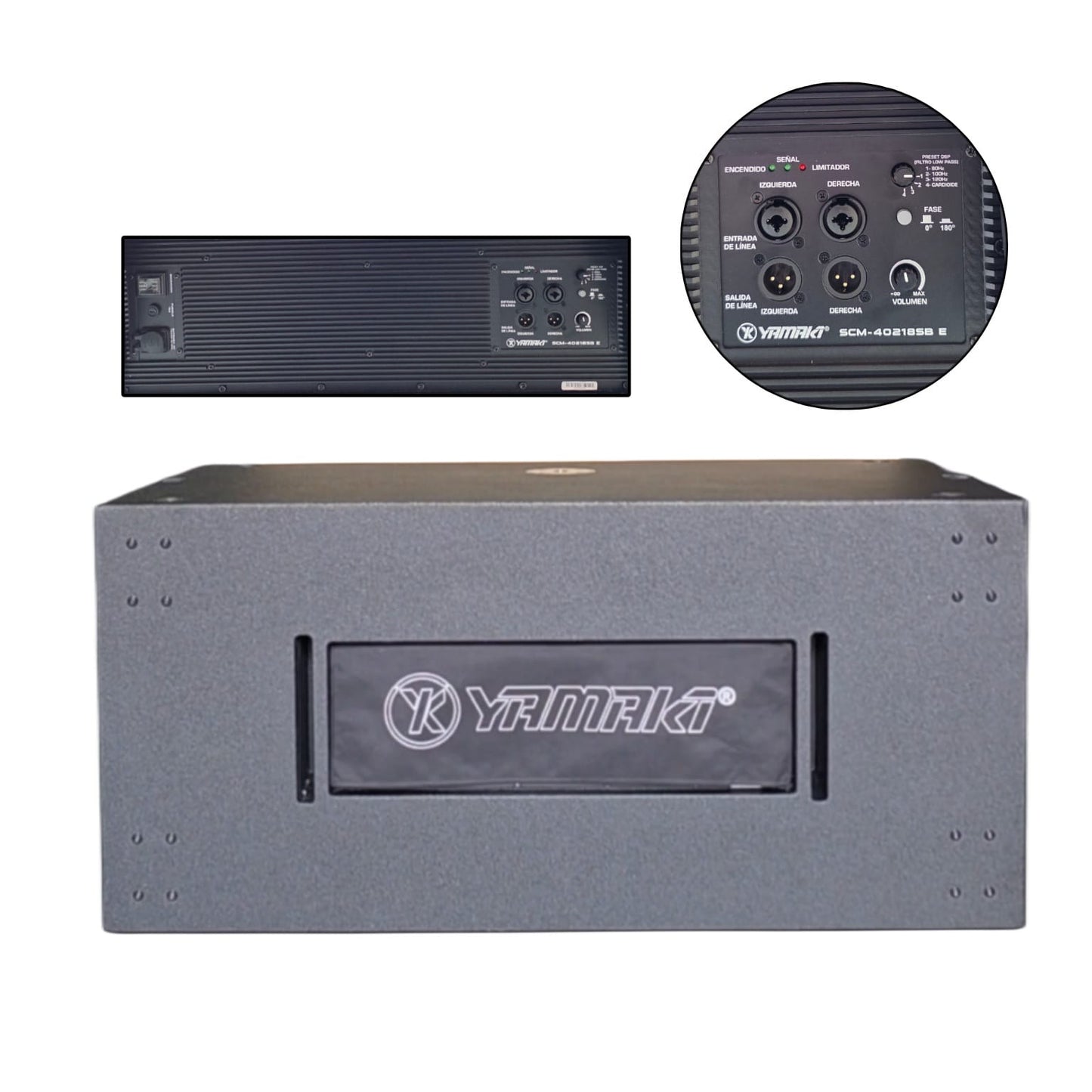 YAMAKI SCM40218SB BAJO ACTIVO DOBLE DE 18 PULGADAS