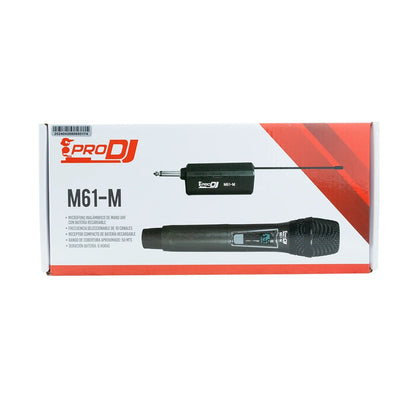 PRO DJ M61M MICROFONO INALAMBRICO RECARGABLE