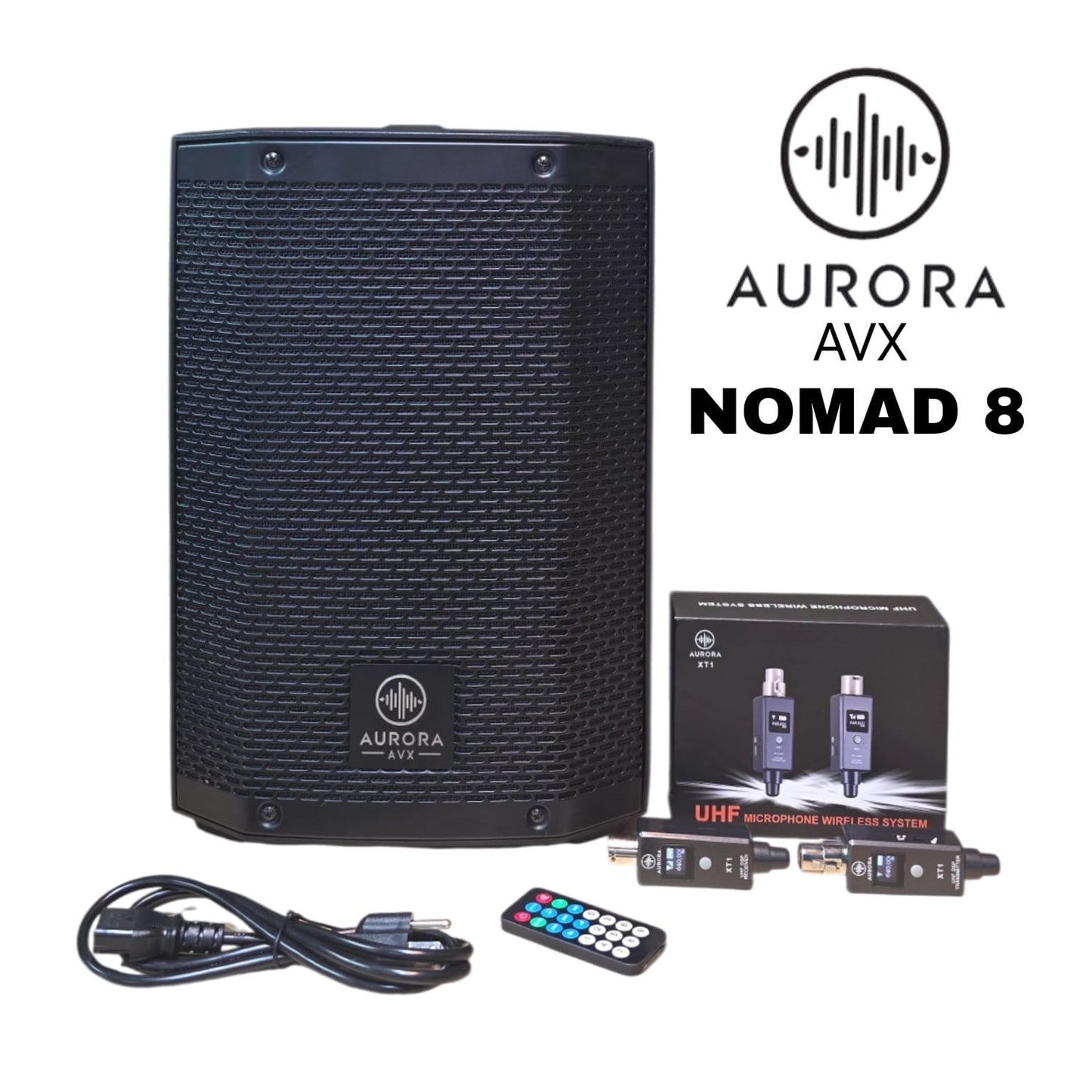 AURORA NOMAD 8 PARLANTE ACTIVO PORTÁTIL DE 8 " ( INCLUYE SISTEMA INALAMBRICO)