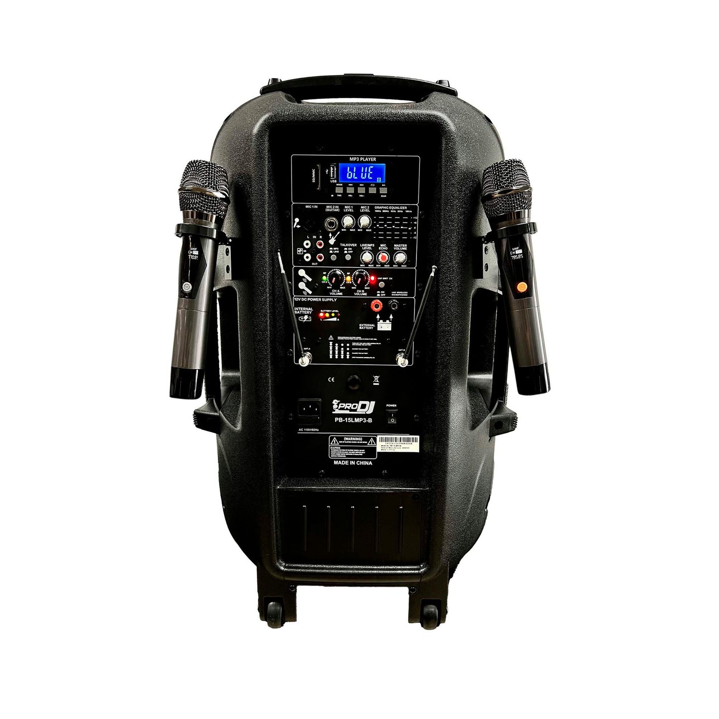 PRODJ PB15LMP3B CABINA RECARGABLE DE 15 PULGADAS