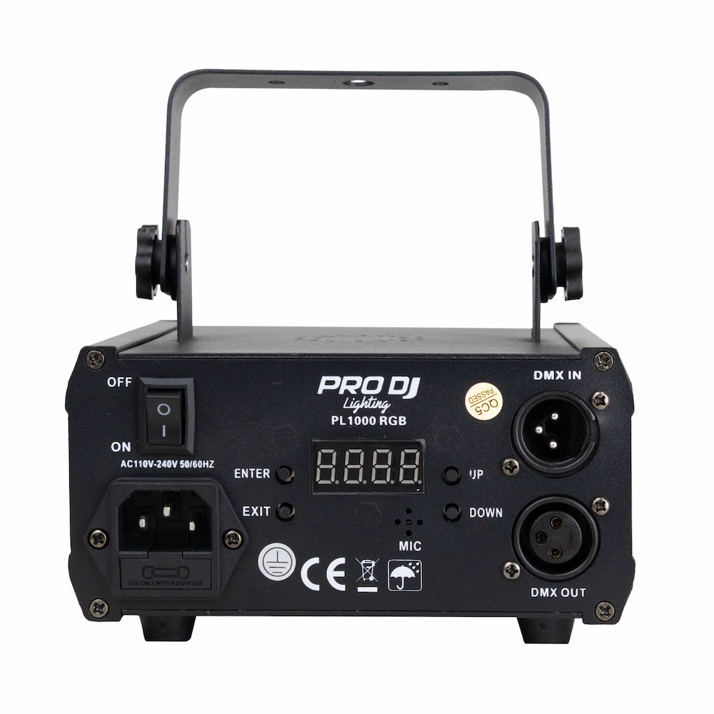 PRO DJ LIGHTING PL1000 PRO LÁSER GRÁFICO RGB LIGHTING 45W DMX CONTROL REMOTO
