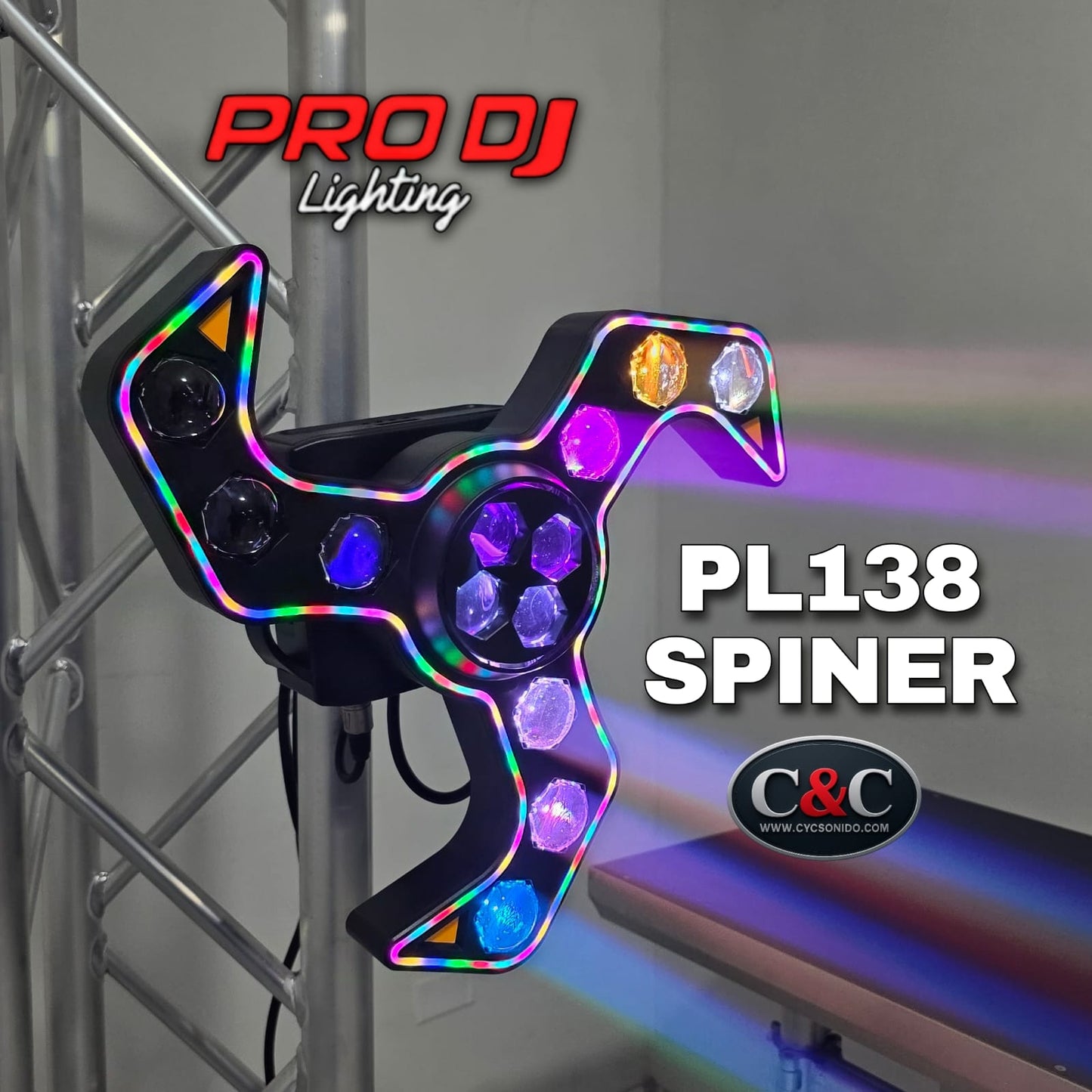 PRO DJ LIGHTING PL138 SPINER CABEZA MOVIL