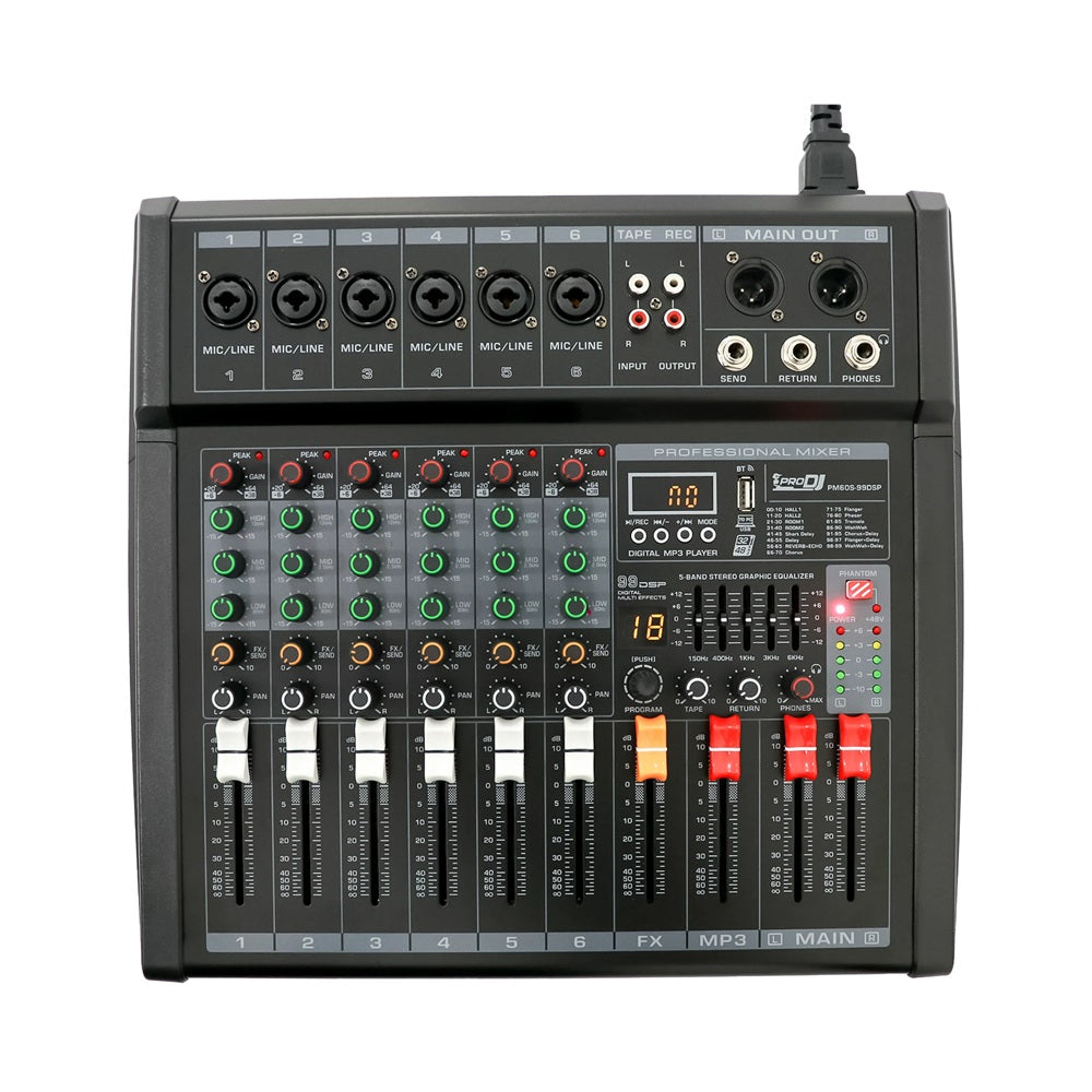 PRO DJ PM60S99DPS CONSOLA DE 6 CANALES