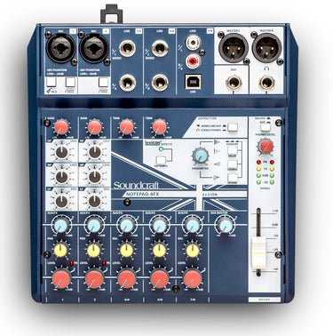Consola con interfaz Soundcraft Notepad-8FX