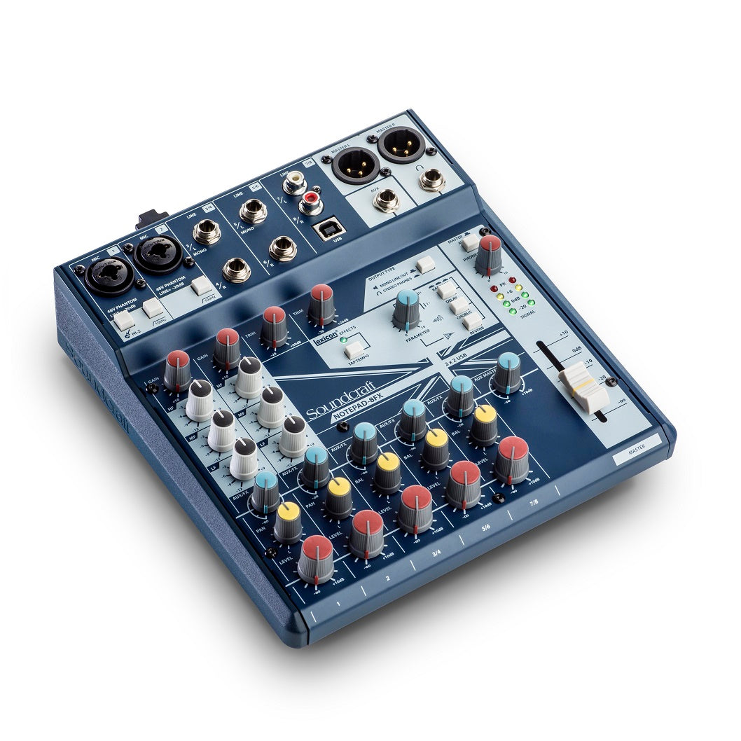 Consola con interfaz Soundcraft Notepad-8FX