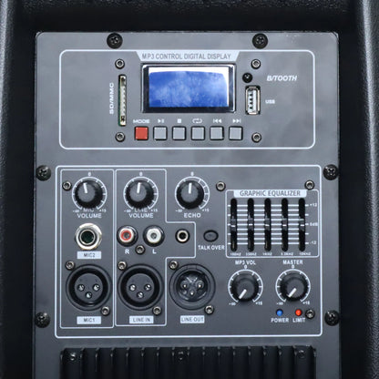 PRO AUDIO COMBO FIESTA CABINA DE 15''-TRIPODE-MICROFONO
