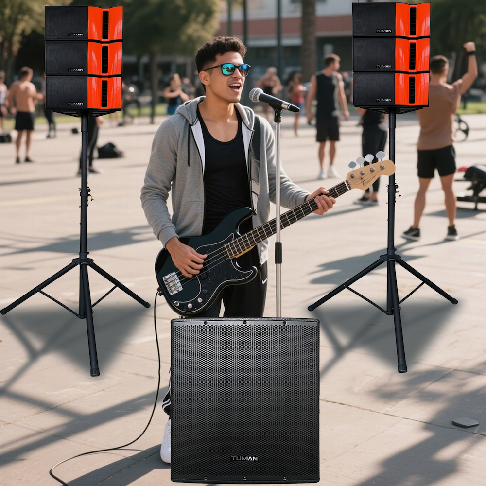 TUMAN TU6618BT SISTEMA PA KARAOKE BAJO 18" 2.1 CANALES