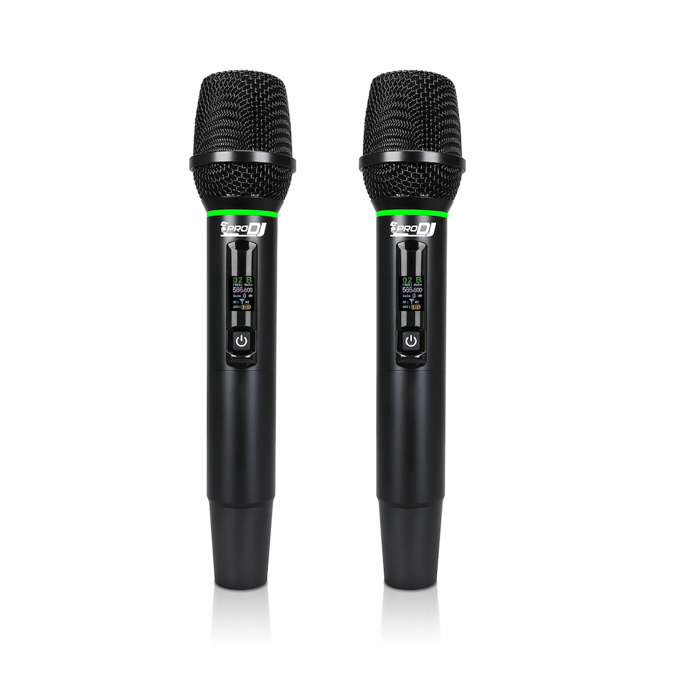 PRO DJ UHV922M MICROFONO DOBLE INALAMBRICO DE LARGO ALCANCE 150M