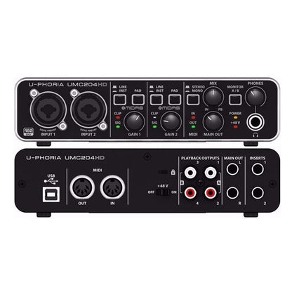 BEHRINGER UMC204HD INTERFAZ DE AUDIO