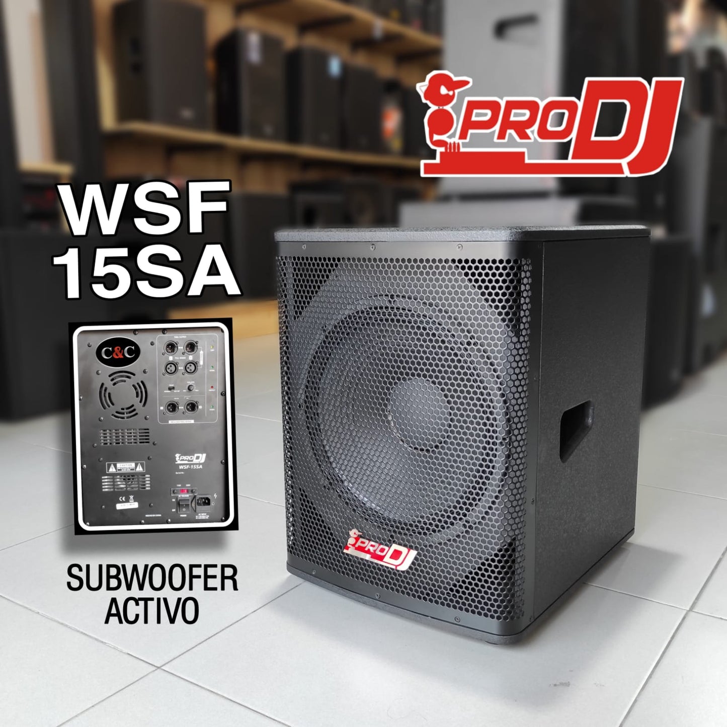 PRO DJ WSF15SA BAJO ACTIVO DE 15 PULGADAS