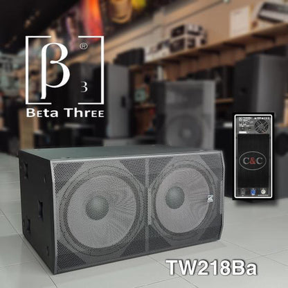 BETA 3 TW218BA BAJO ACTIVO DOBLE DE 18 PULGADAS